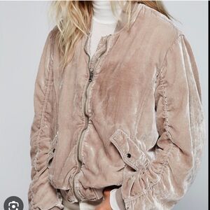 Free People Velvet Bomber Jacket